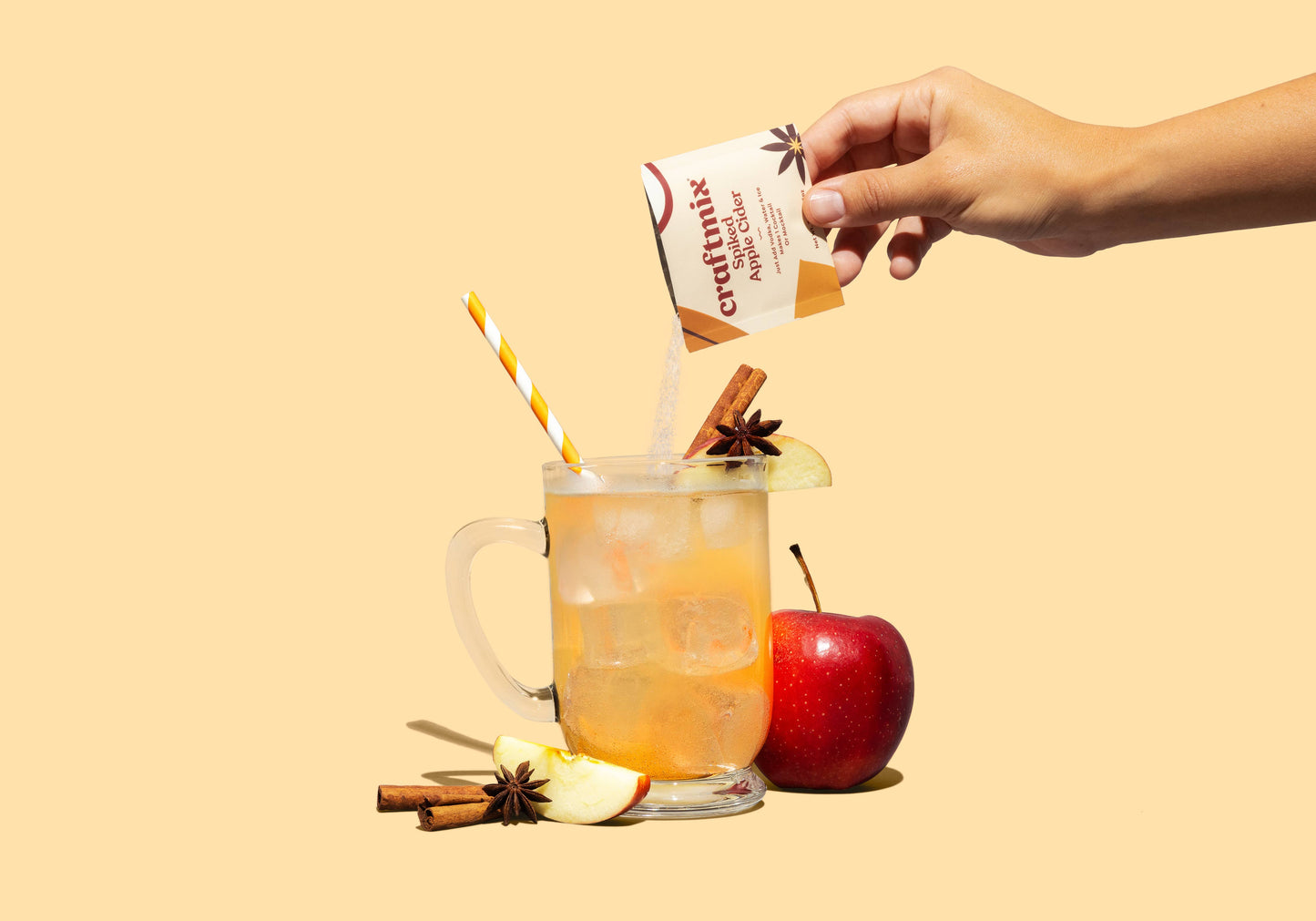 Spiked Apple Cider Cocktail Mocktail Mixer Single Packet