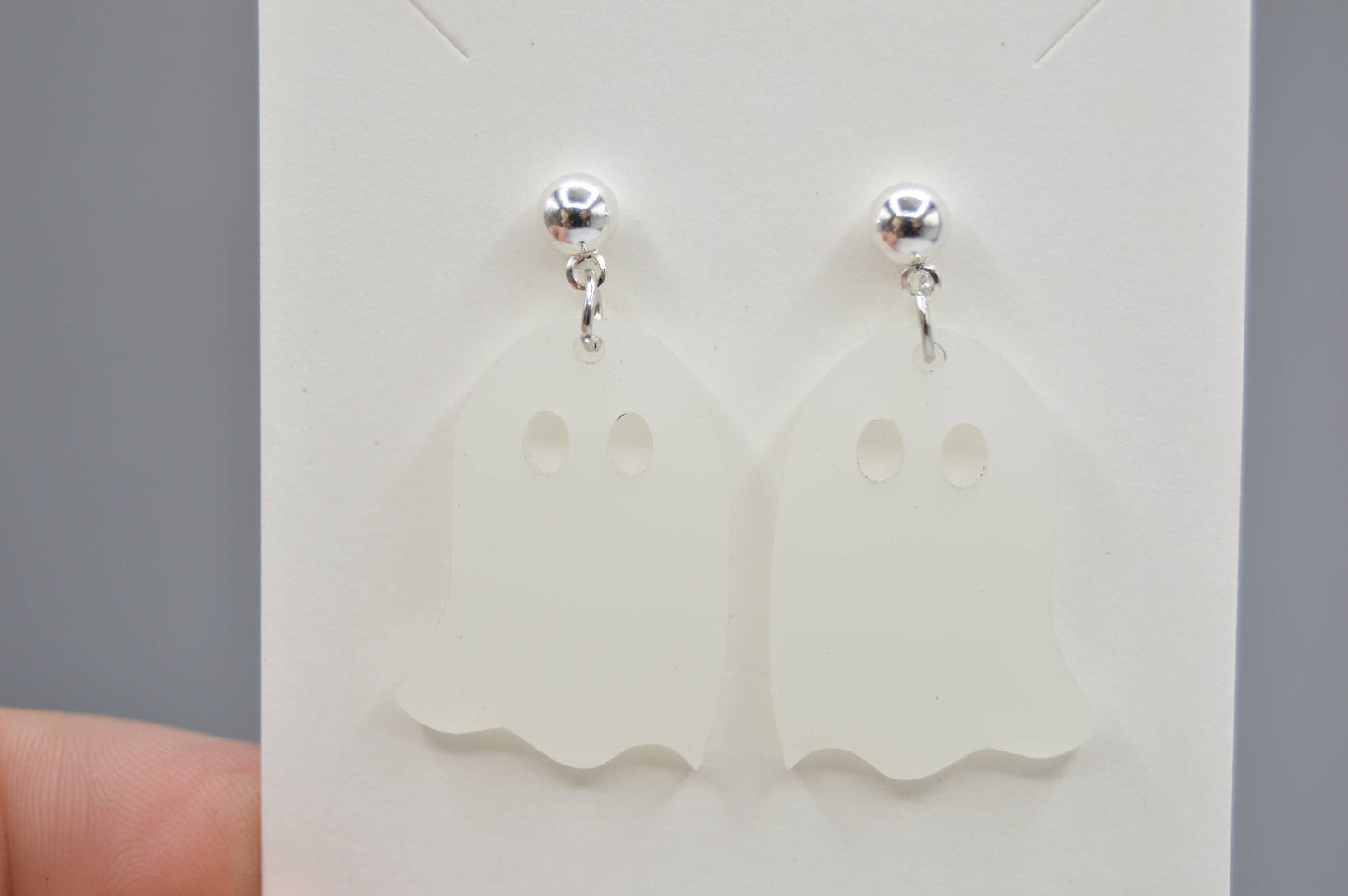 Ghost Glow in the Dark Halloween Acrylic Earrings