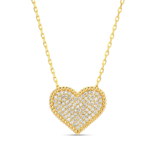 Pave Heart Necklace (3D)