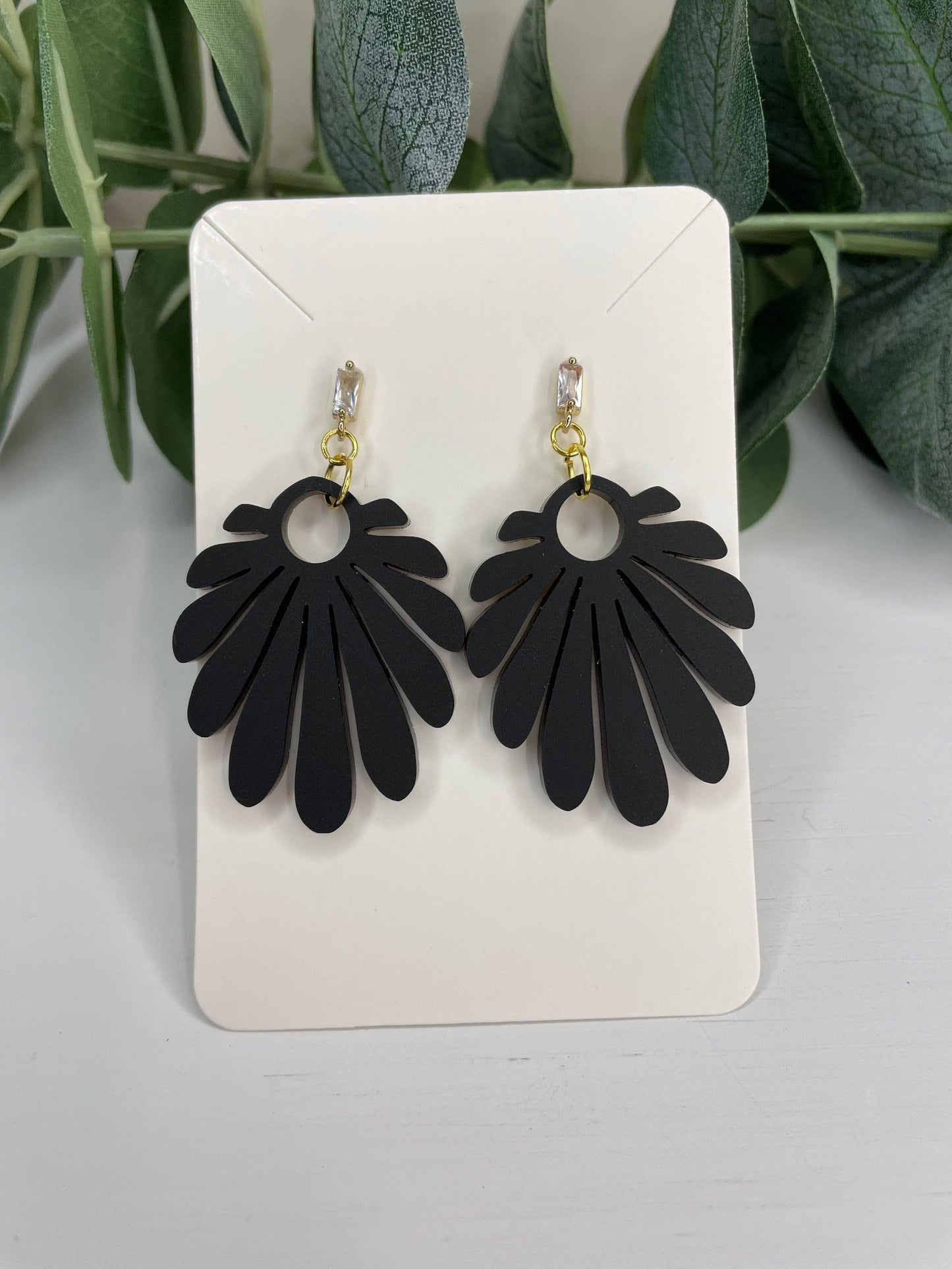 Boho Leaf Drop Earrings