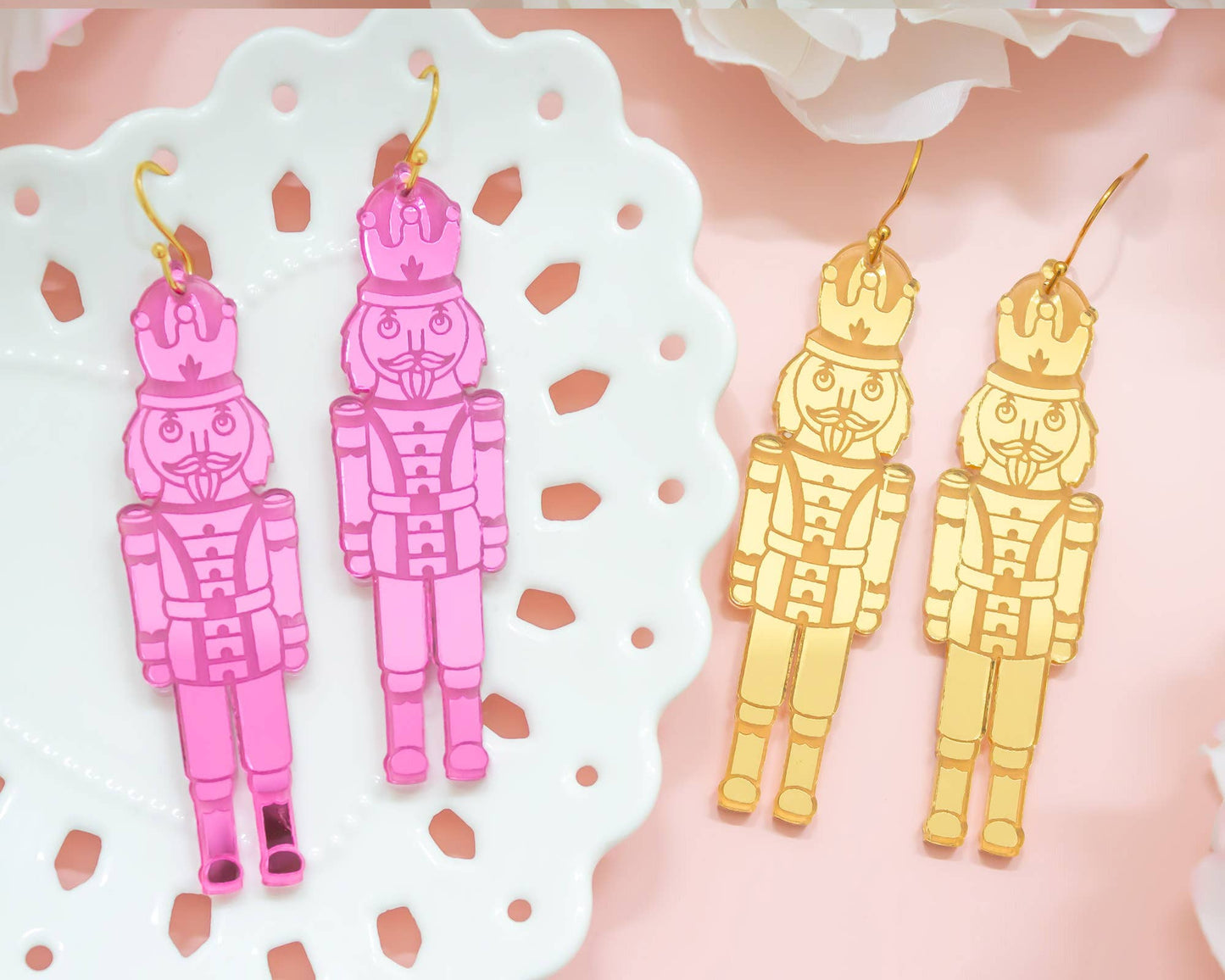 Mirrored Nutcracker Earrings