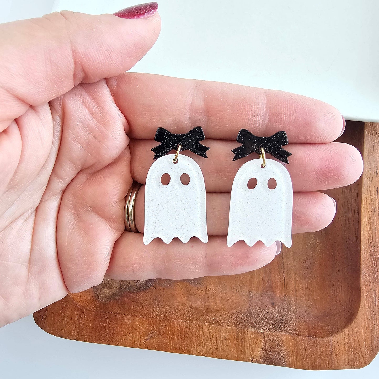 Bow Ghost Earrings