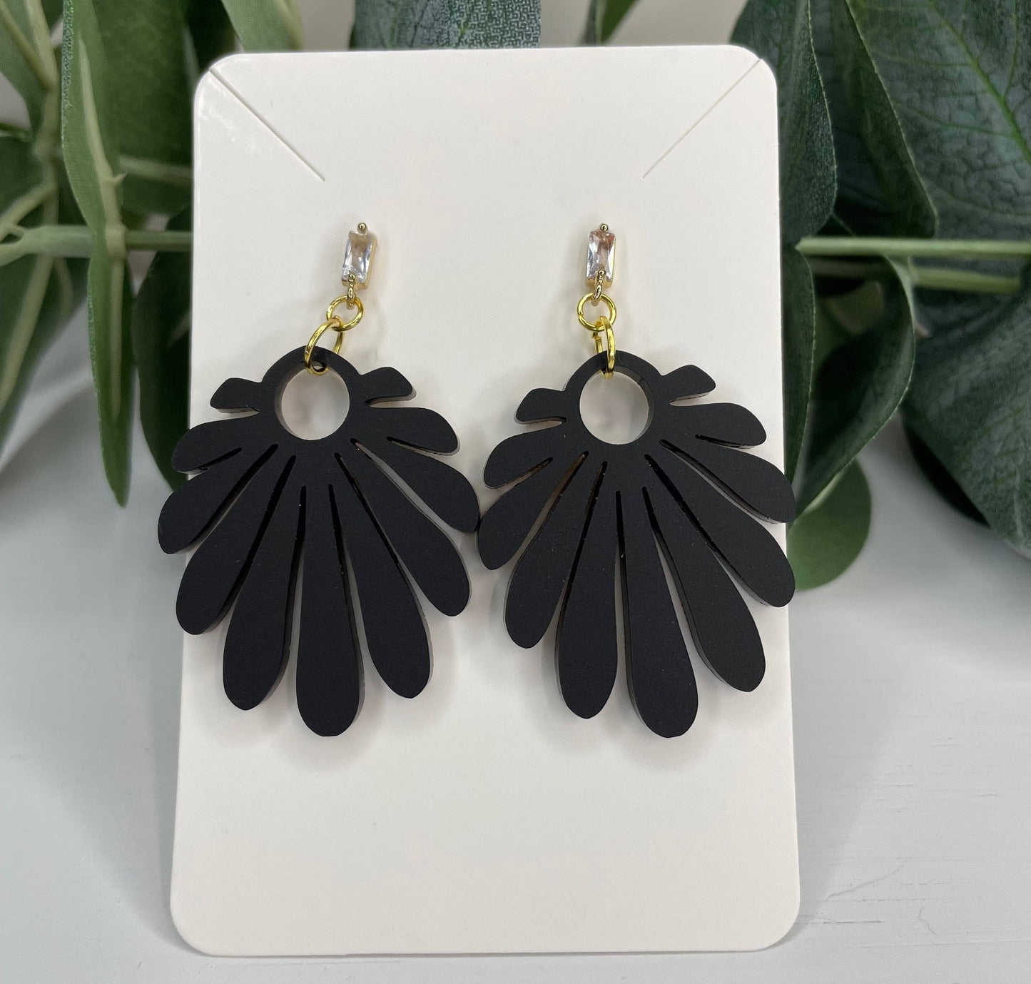 Boho Leaf Drop Earrings