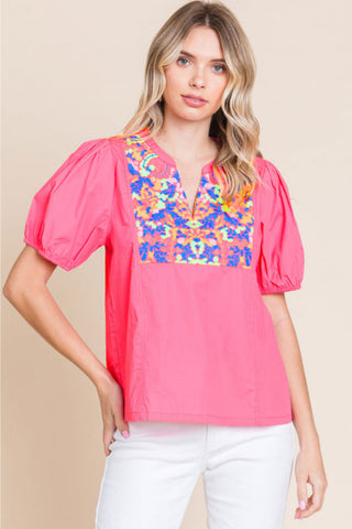 Addison Embroidered Top