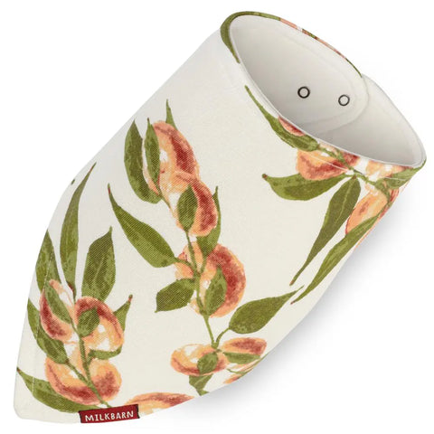 Peaches Organic Cotton Three-Layer Kerchief Bib