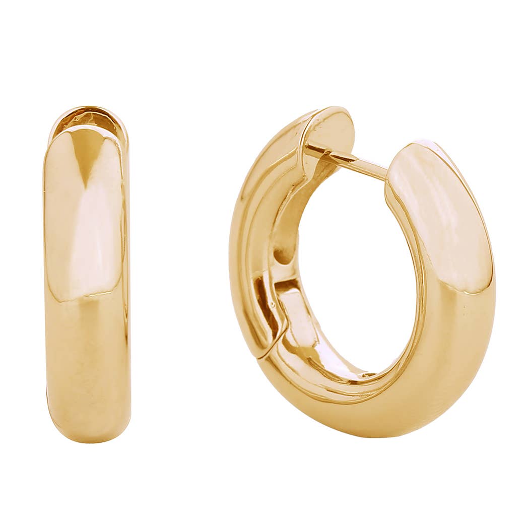 14K Gold-Dipped Chunky Hoop Earrings – Poshture Boutique