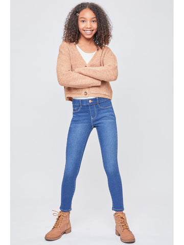 Girls Faux Front Pull On Skinny Jean