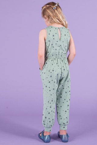 Girls Star Print Jumpsuit