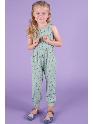 Girls Star Print Jumpsuit