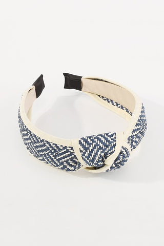 Raffia Patterned Topknot Headbands