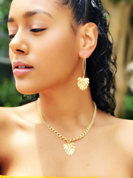 The Palm Leaf Earrings