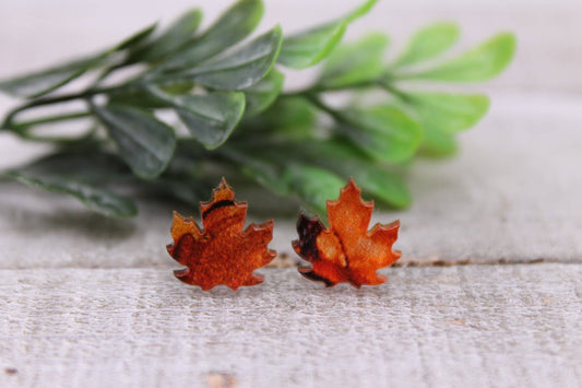 Autumn Leaves Stud Earrings